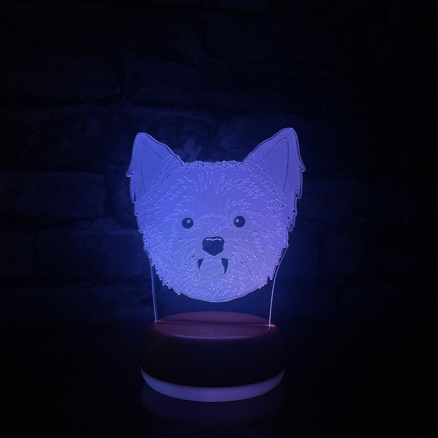 Personalised Yorkshire Terrier LED Lamp Night LightÂ  Night Light Stock Car & Banger Toy Tracks