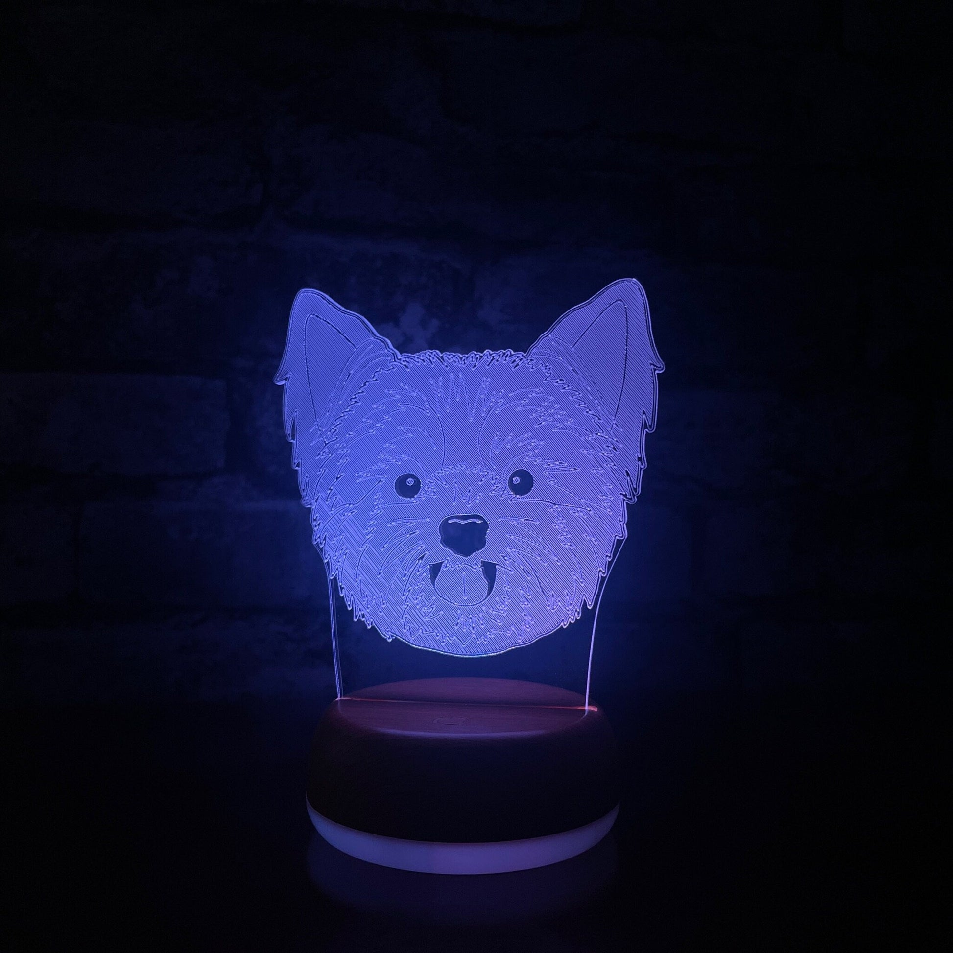 Personalised Yorkshire Terrier LED Lamp Night LightÂ  Night Light Stock Car & Banger Toy Tracks