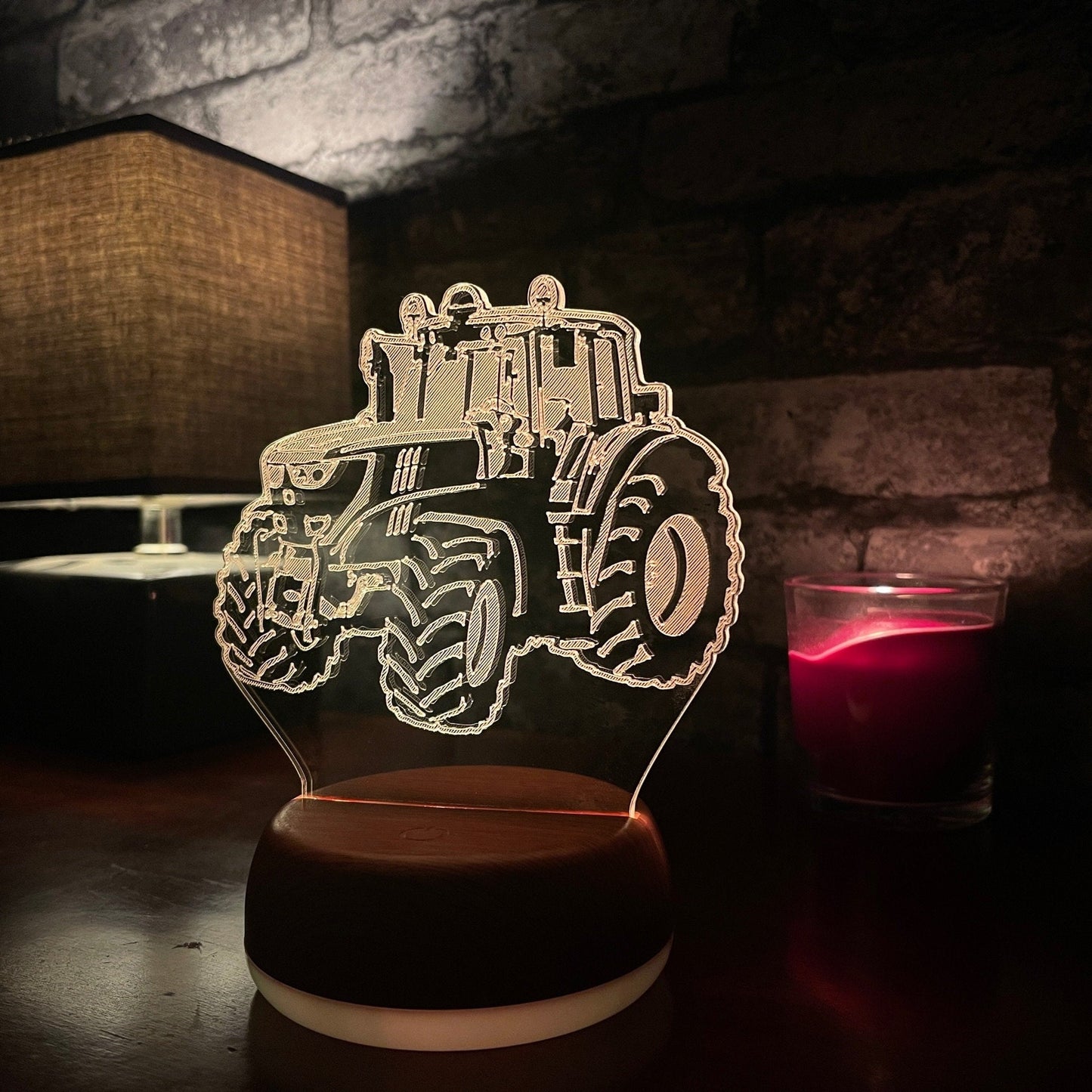 Personalised Tractor LED Lamp Night LightÂ  Night Light Stock Car & Banger Toy Tracks