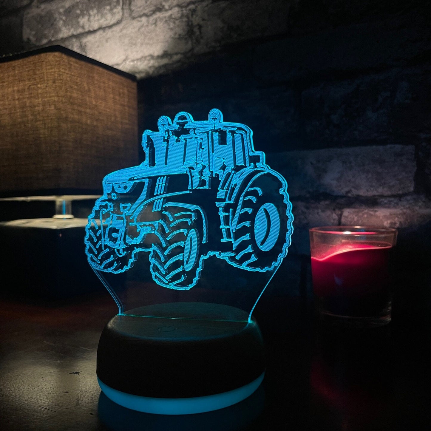 Personalised Tractor LED Lamp Night LightÂ  Night Light Stock Car & Banger Toy Tracks
