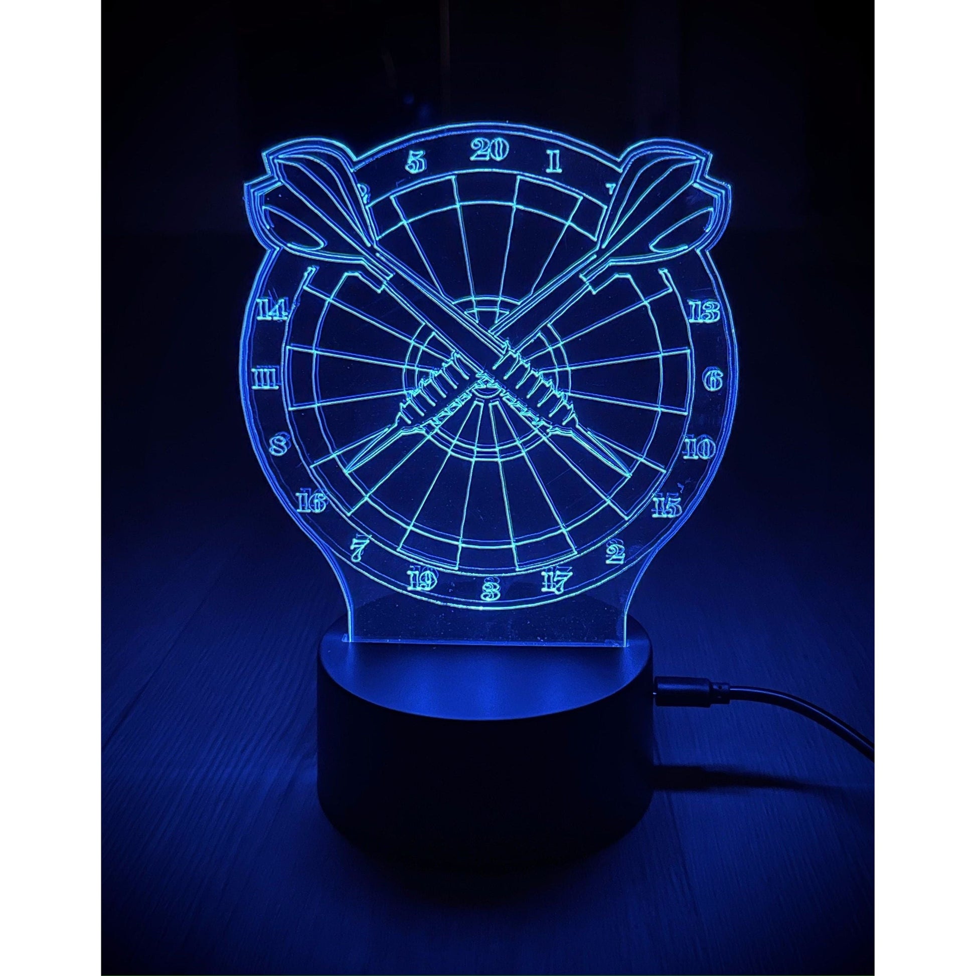 Personalised Dart Board LED Lamp Night LightÂ  Night Light Stock Car & Banger Toy Tracks