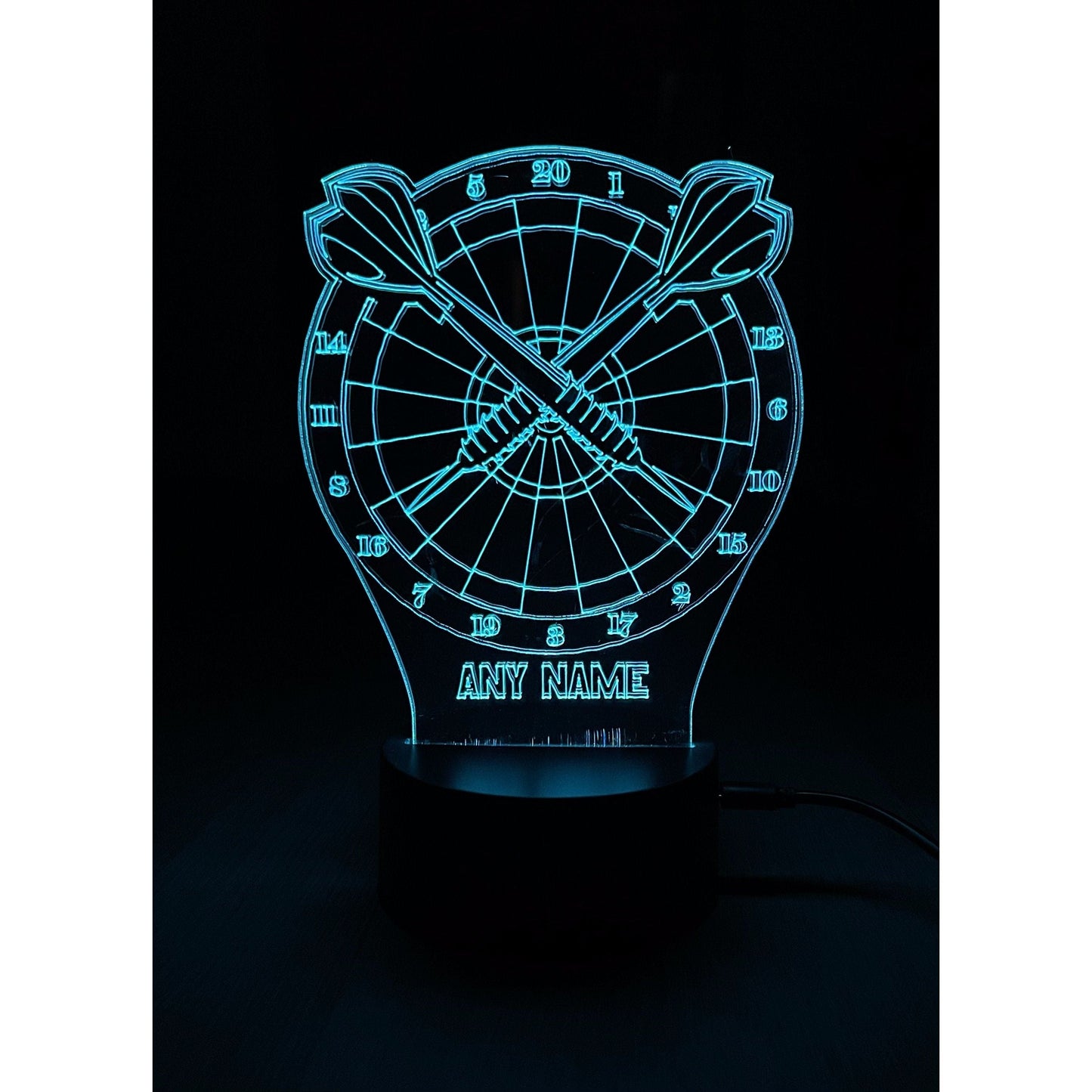 Personalised Dart Board LED Lamp Night LightÂ  Night Light Stock Car & Banger Toy Tracks