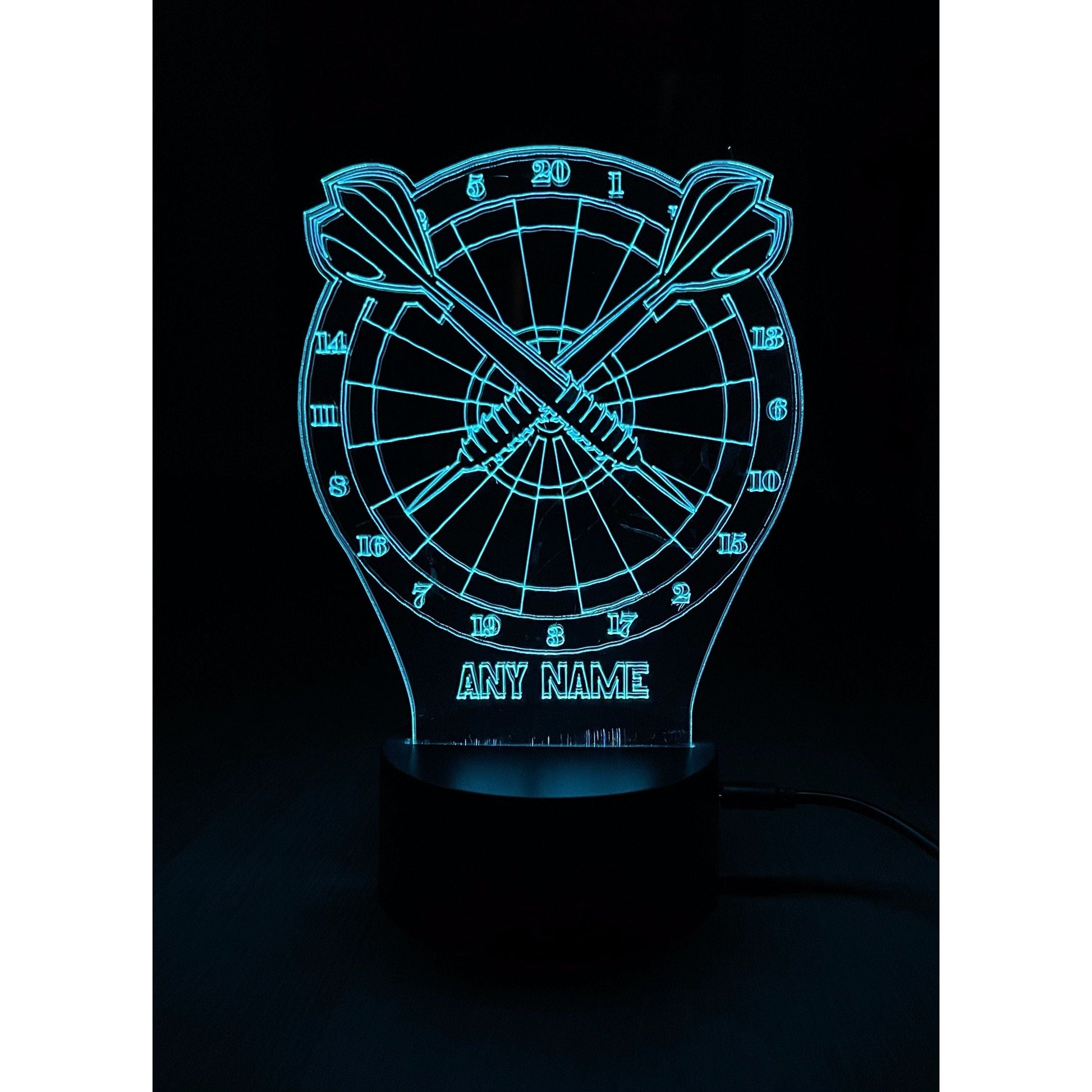 Personalised Dart Board LED Lamp Night LightÂ  Night Light Stock Car & Banger Toy Tracks
