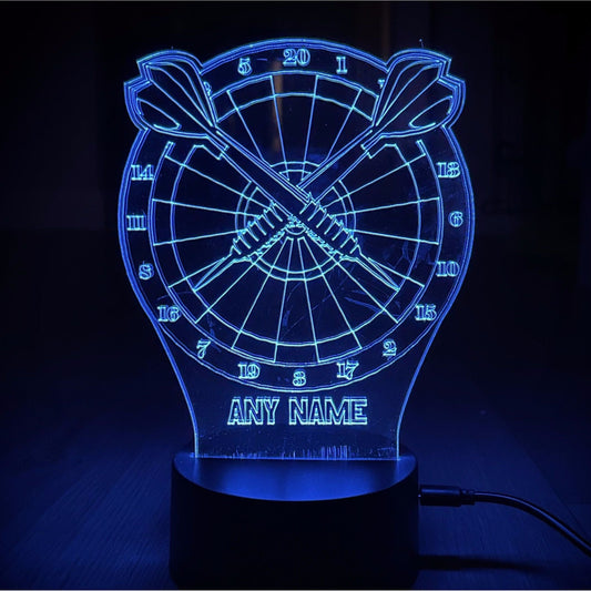 Personalised Dart Board LED Lamp Night LightÂ  Night Light Stock Car & Banger Toy Tracks