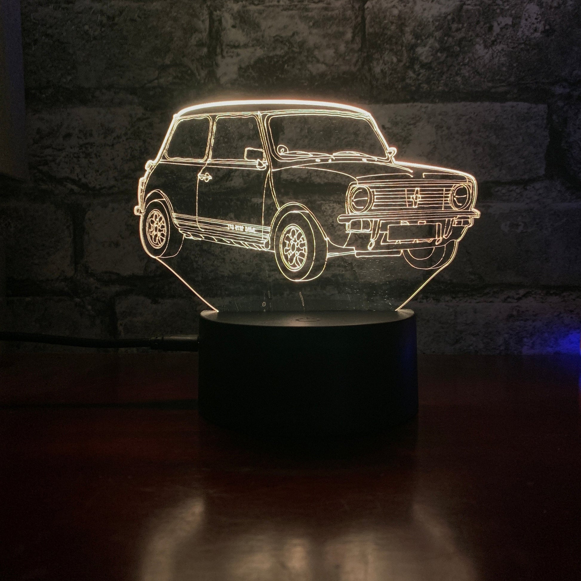 Personalised Mini Clubman LED Lamp Night LightÂ  Night Light Stock Car & Banger Toy Tracks