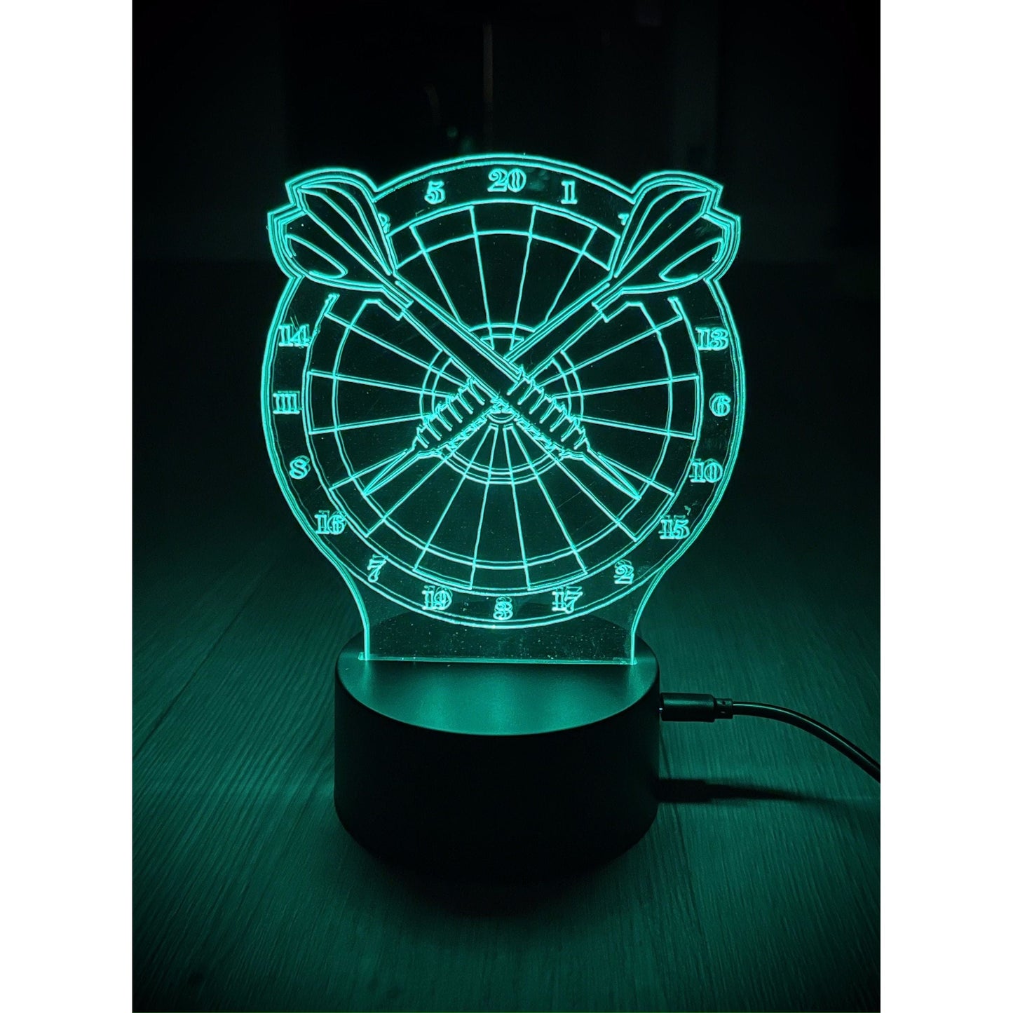 Personalised Dart Board LED Lamp Night LightÂ  Night Light Stock Car & Banger Toy Tracks