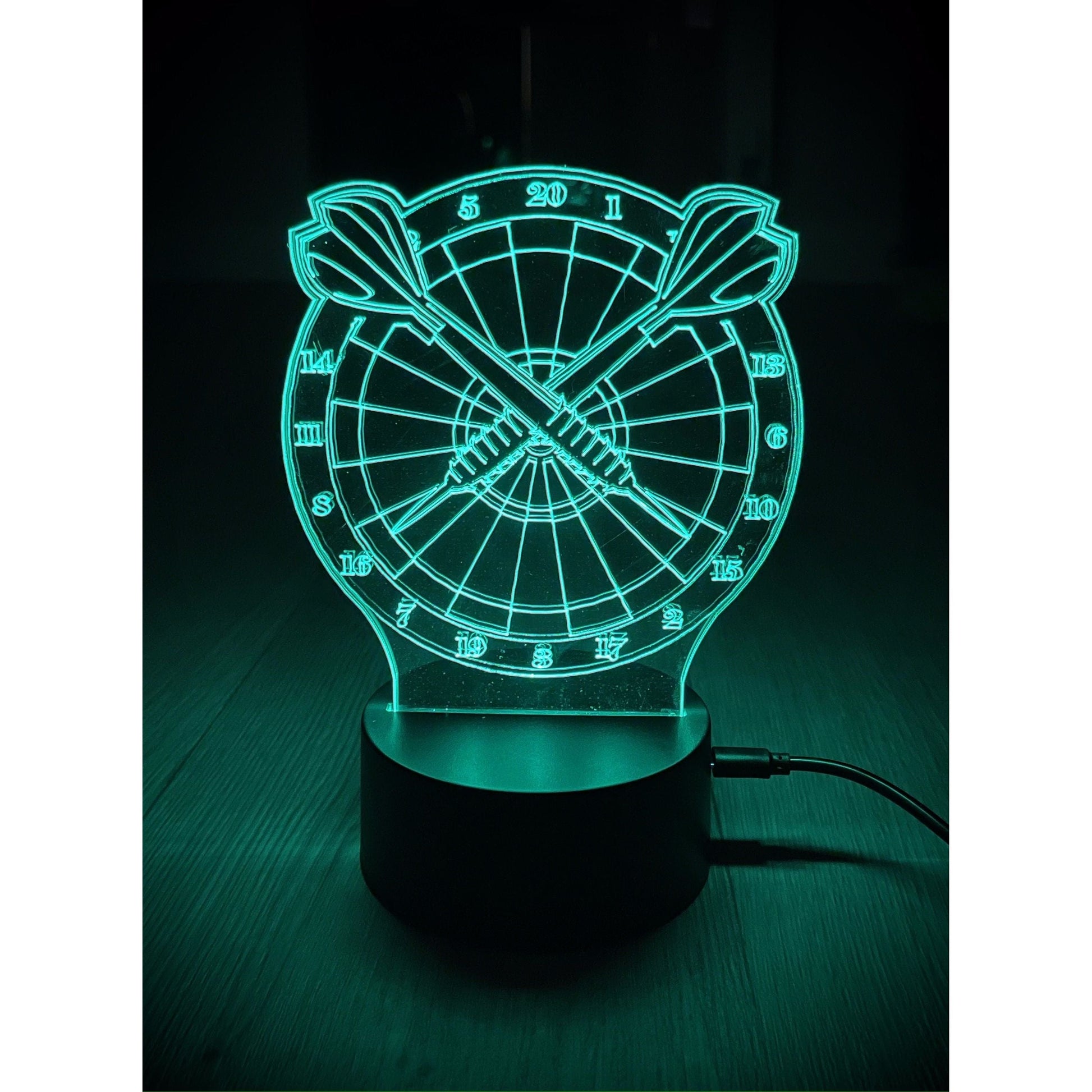 Personalised Dart Board LED Lamp Night LightÂ  Night Light Stock Car & Banger Toy Tracks