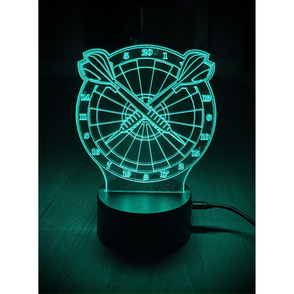 Personalised Dart Board LED Lamp Night LightÂ  Night Light Stock Car & Banger Toy Tracks