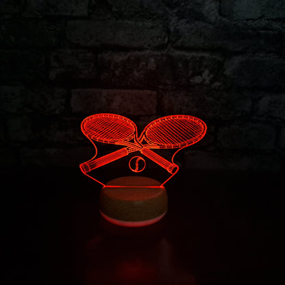 Personalised Tennis Rackets LED Lamp Night LightÂ  Night Light Stock Car & Banger Toy Tracks