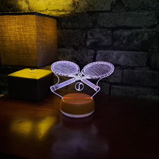 Personalised Tennis Rackets LED Lamp Night LightÂ  Night Light Stock Car & Banger Toy Tracks