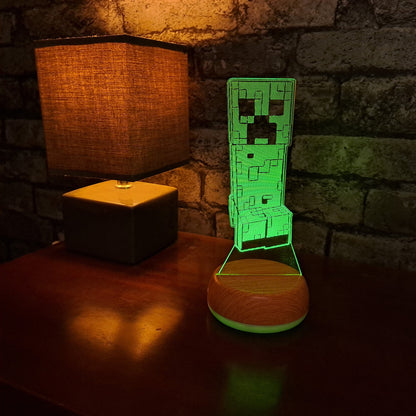 Minecraft Creeper LED Lamp Night LightÂ  Night Light Stock Car & Banger Toy Tracks