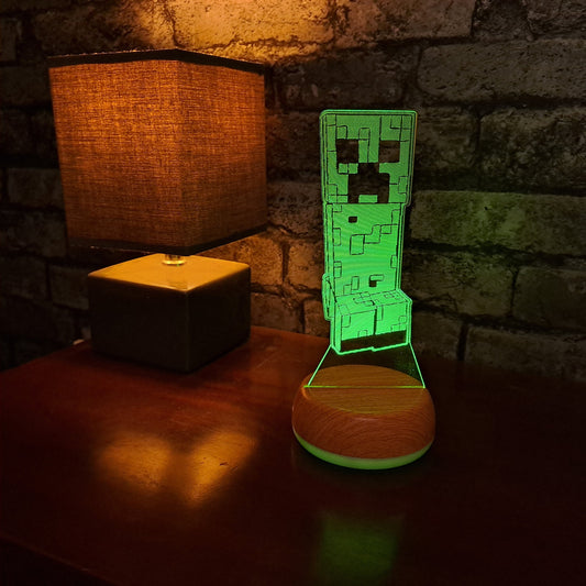 Minecraft Creeper LED Lamp Night LightÂ  Night Light Stock Car & Banger Toy Tracks
