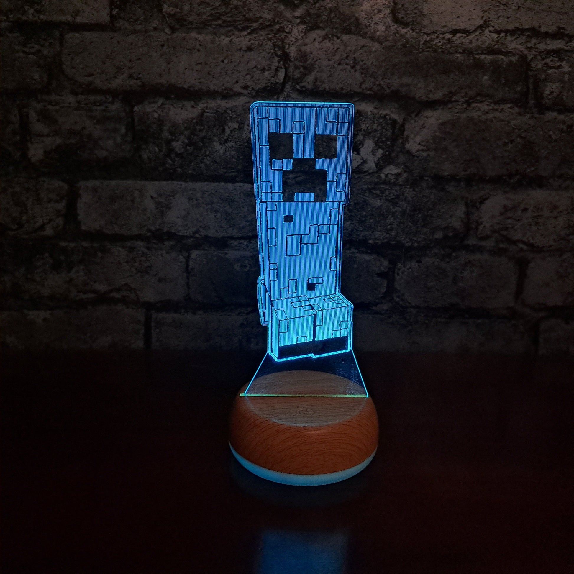Minecraft Creeper LED Lamp Night LightÂ  Night Light Stock Car & Banger Toy Tracks