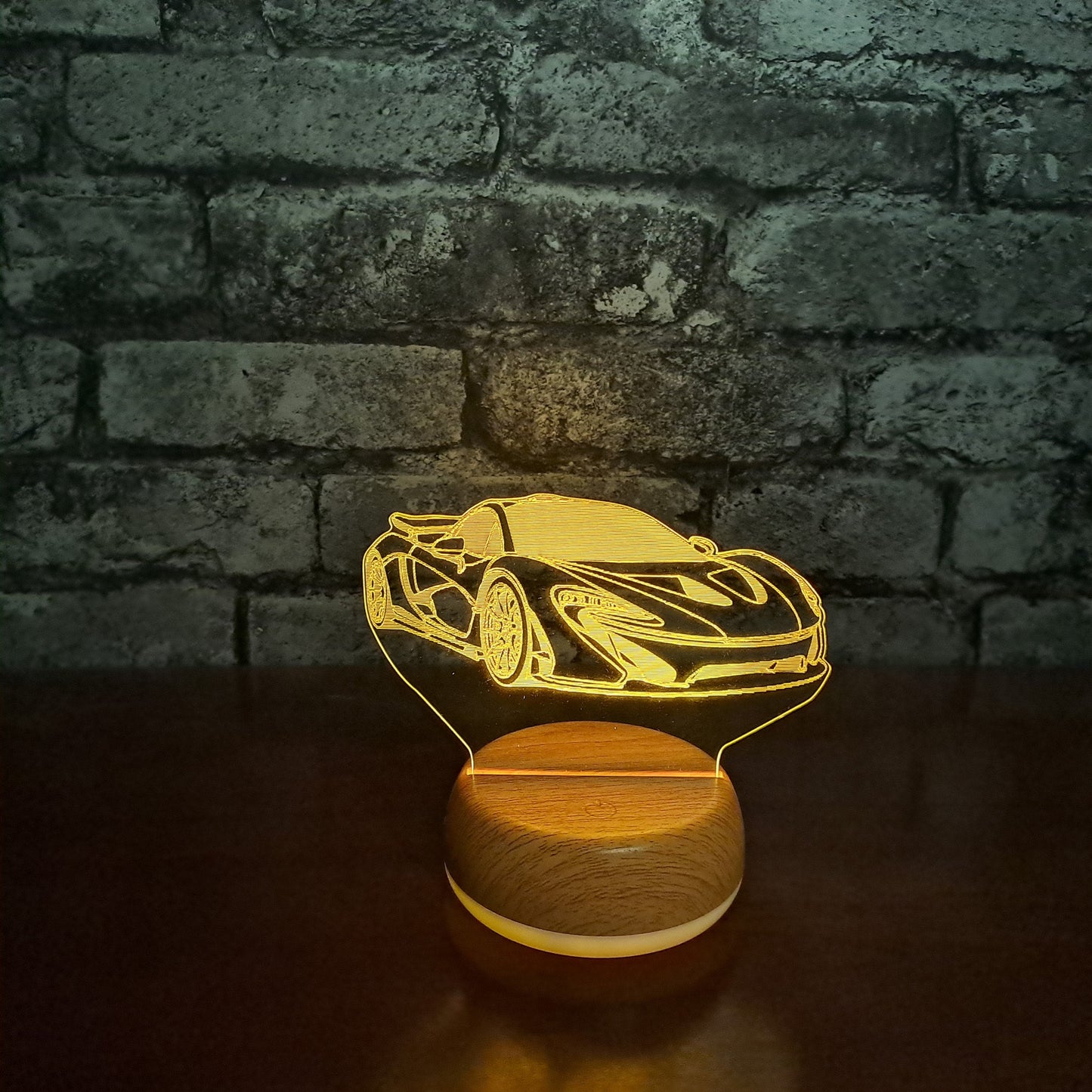 Personalised McLaren Sports Car LED Lamp Night LightÂ  Night Light Stock Car & Banger Toy Tracks