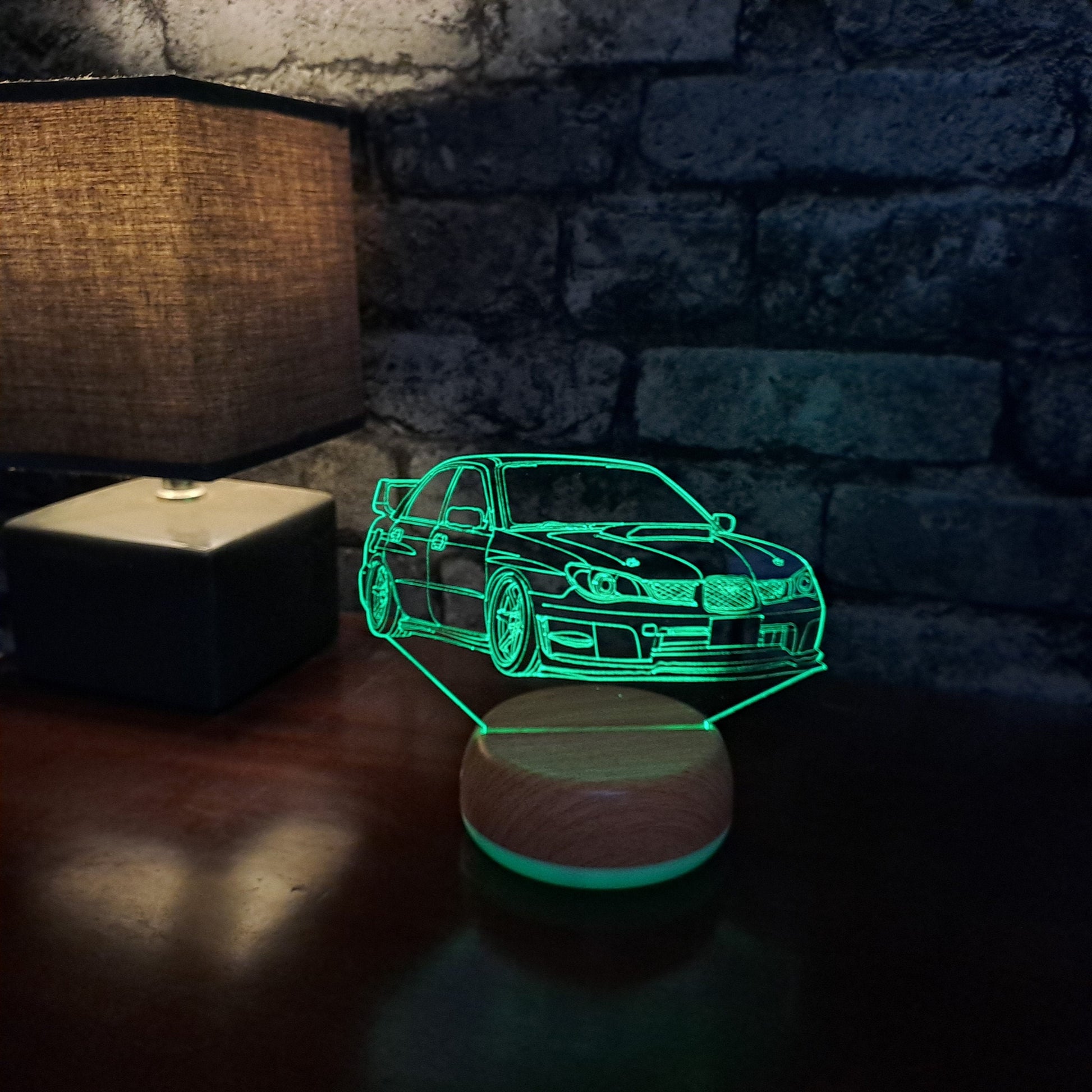Personalised Subaru Sports Car LED Lamp Night LightÂ  Night Light Stock Car & Banger Toy Tracks