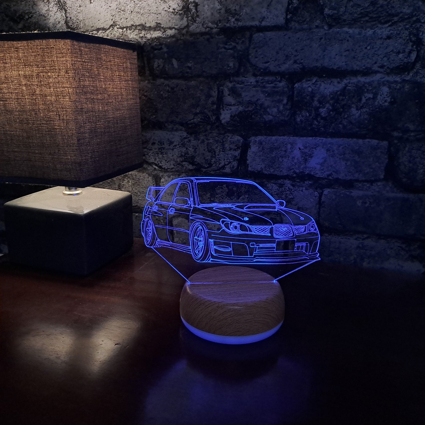 Personalised Subaru Sports Car LED Lamp Night LightÂ  Night Light Stock Car & Banger Toy Tracks