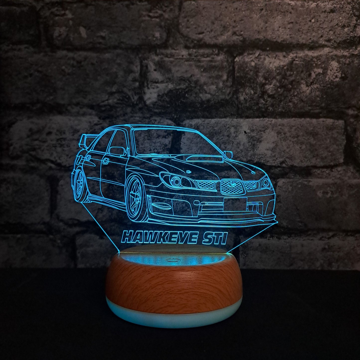 Personalised Subaru Sports Car LED Lamp Night LightÂ  Night Light Stock Car & Banger Toy Tracks