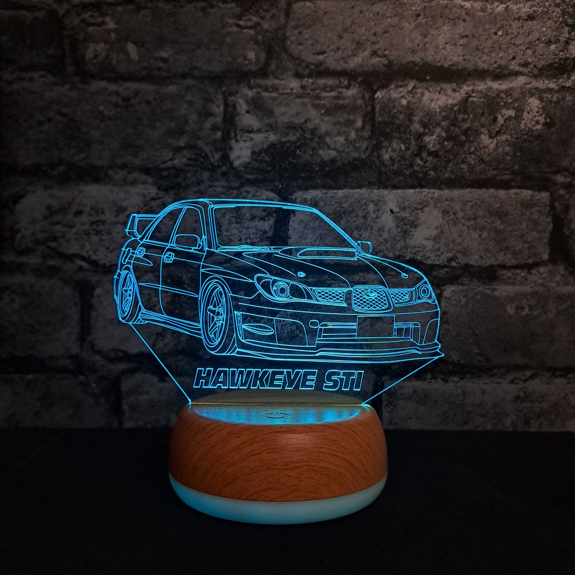 Personalised Subaru Sports Car LED Lamp Night LightÂ  Night Light Stock Car & Banger Toy Tracks