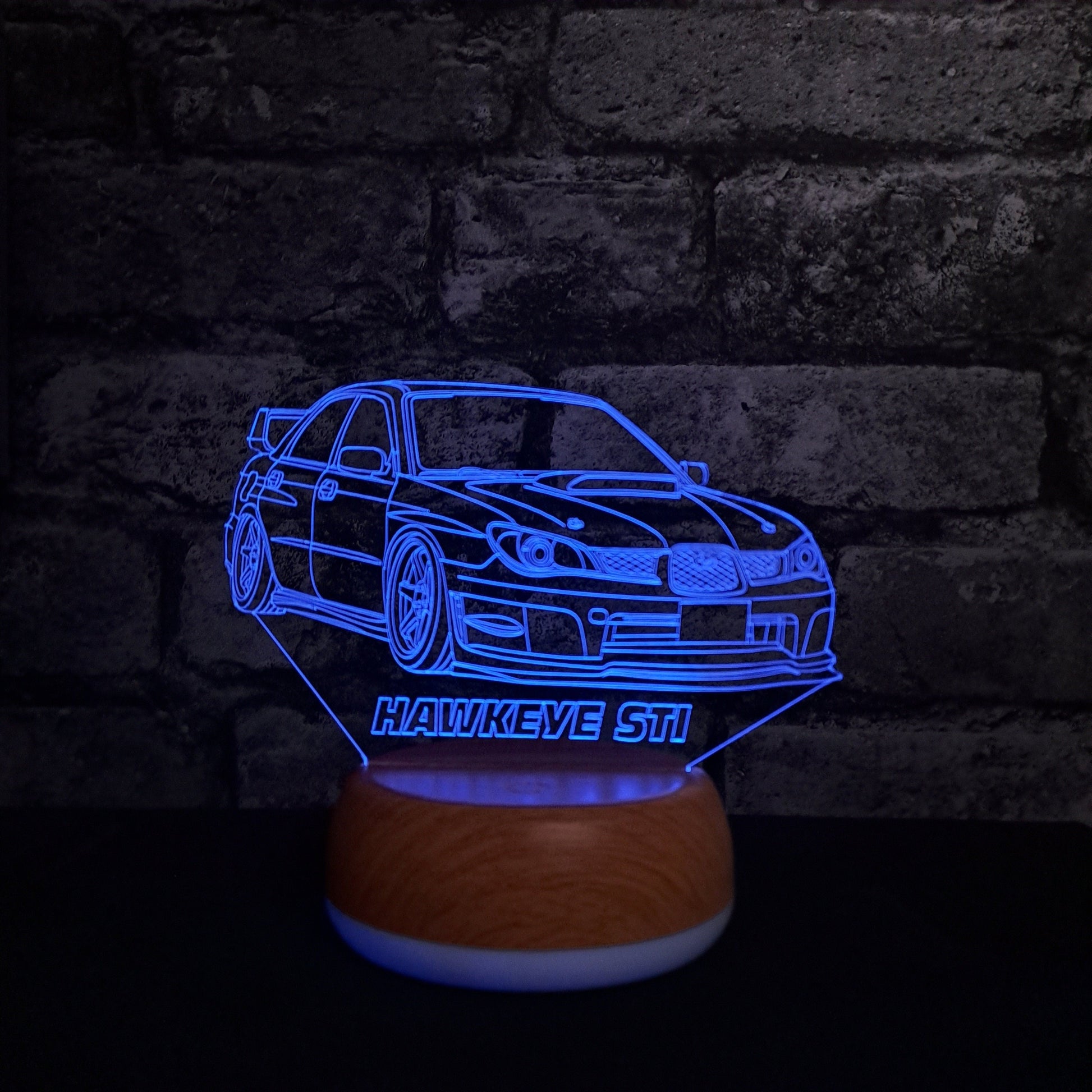 Personalised Subaru Sports Car LED Lamp Night LightÂ  Night Light Stock Car & Banger Toy Tracks