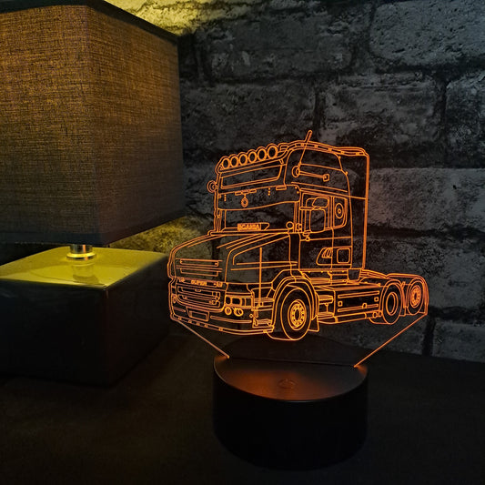 Personalised T-Cab Lorry LED Lamp Night LightÂ  Night Light Stock Car & Banger Toy Tracks