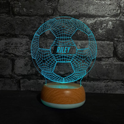 Personalised Football LED Lamp Night LightÂ  Night Light Stock Car & Banger Toy Tracks