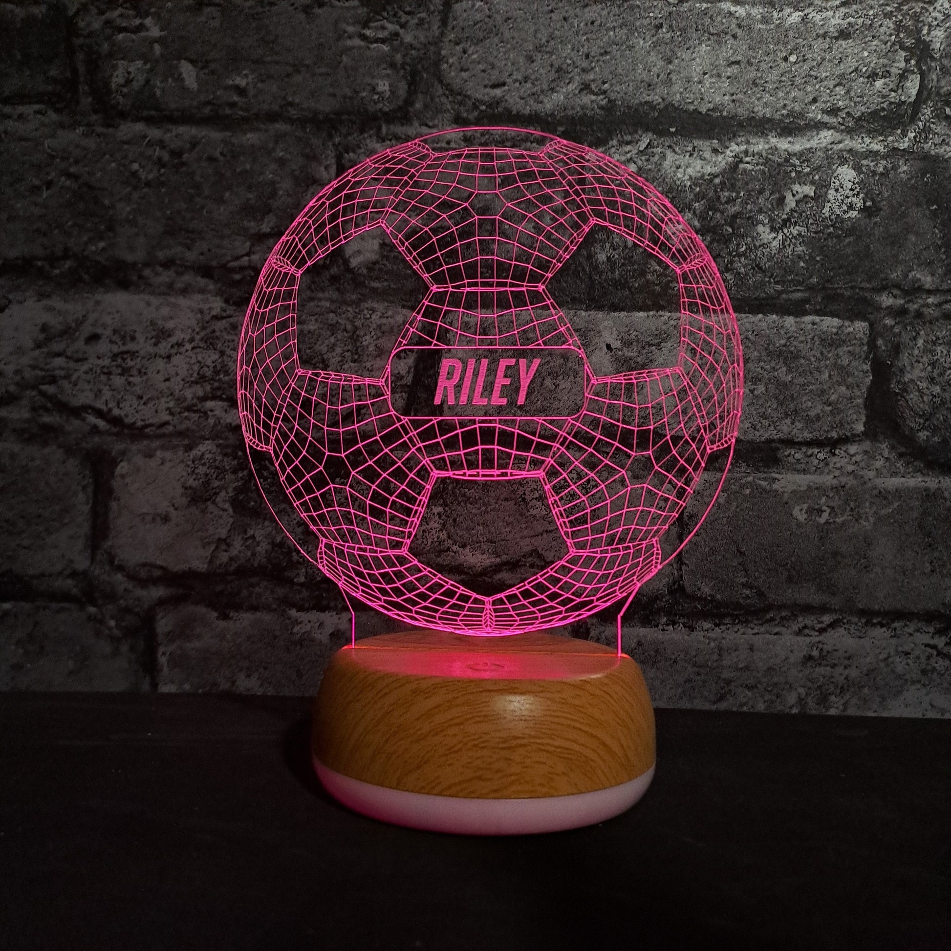 Personalised Football LED Lamp Night LightÂ  Night Light Stock Car & Banger Toy Tracks