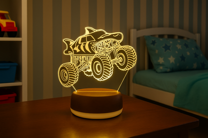 Tiger Shark Monster Truck LED Lamp Night Light