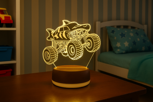 Tiger Shark Monster Truck LED Lamp Night Light